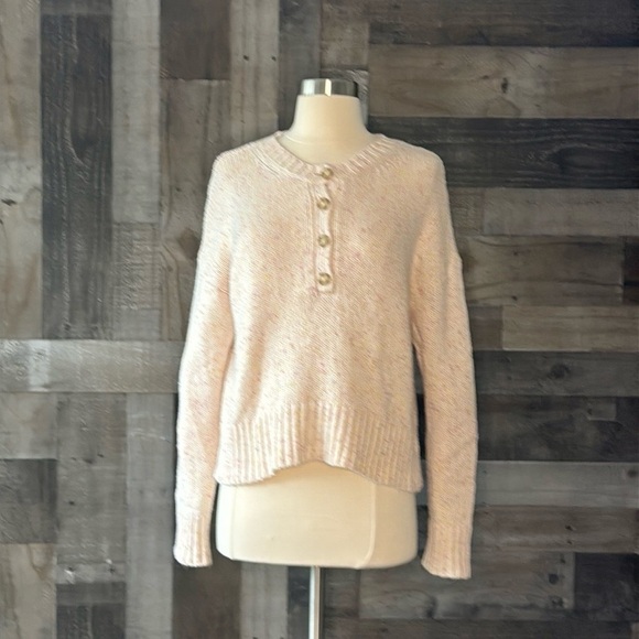 American Eagle peach rainbow knit sweater xsmall pastel hyper feminine academia - Picture 7 of 12
